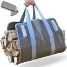 OEM Customized Canvas Holding Log Heavy Foldable Firewood Carrier Tote bag for Fireplace