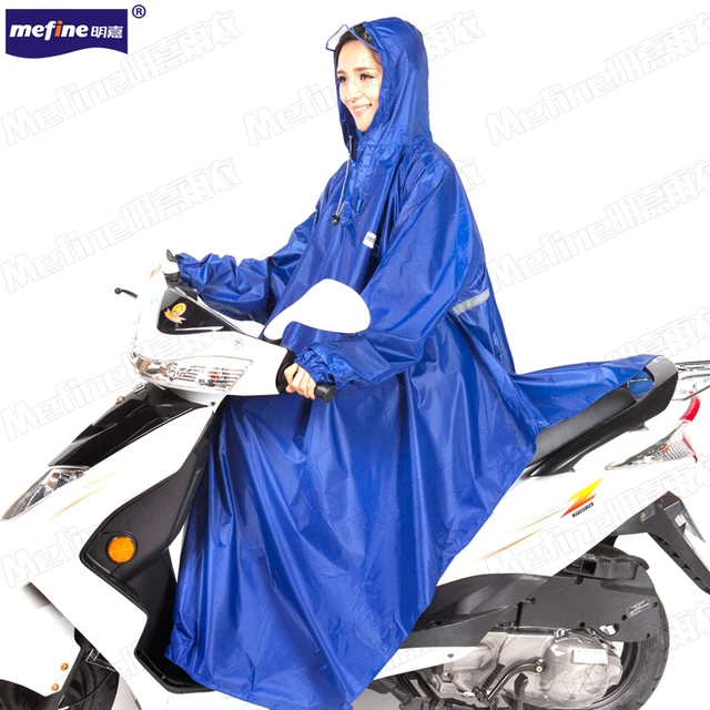 New arrival reflective stripe rain poncho for electric bike and motorcycles