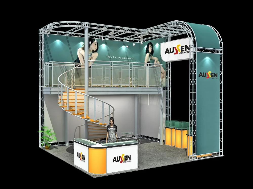 Double Deck Exhibition Booth Custom Two Storey Exhibition Booth Design