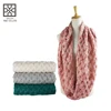 Hot selling fashion infinity solid color knitting scarf