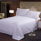 100% Cotton 3cm Satin Stripe Bed Sheet for hotel