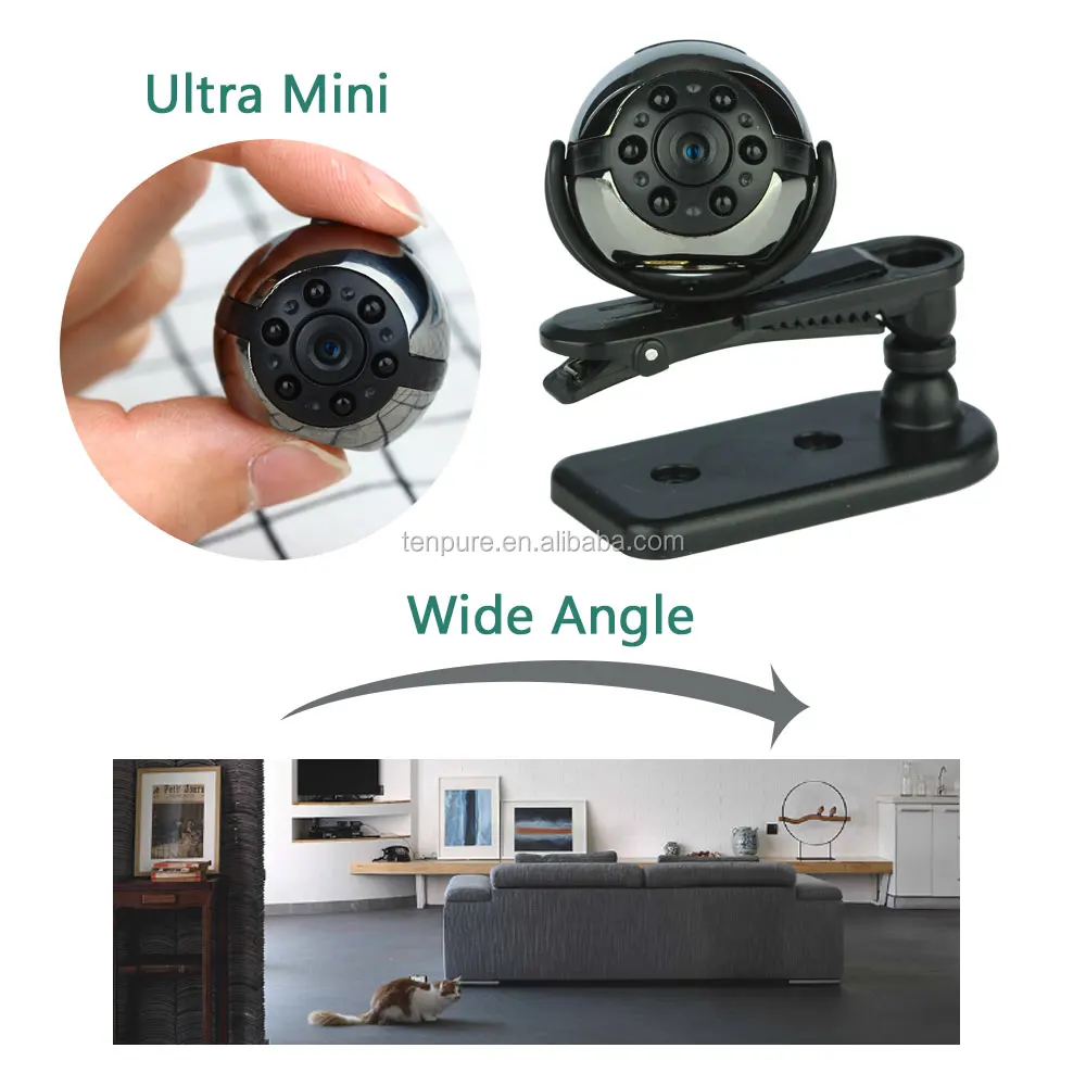 SQ9 Mini HD CCTV Hidden Spy Camera Home Security Video Surveillance Night Vision Motion Detection Nanny Camera Cam Recorder 360