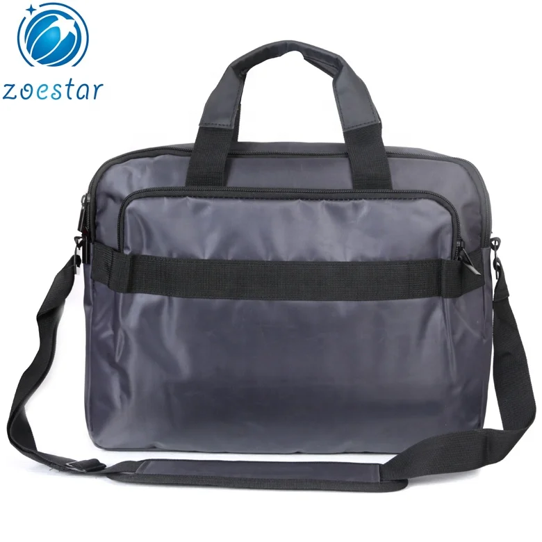 Twill Nylon Briefcase Laptop Tote Shoulder Bag Business Document Holder Bag