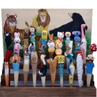 Hand made carved wooden animal shaped pen for gifts