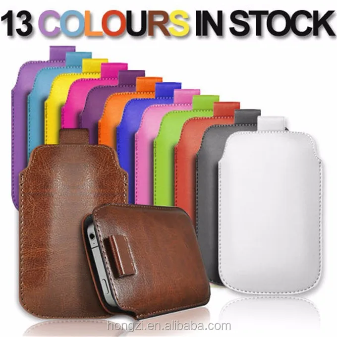 7 leather pull tab pouch sleeve case for iphone6 4.