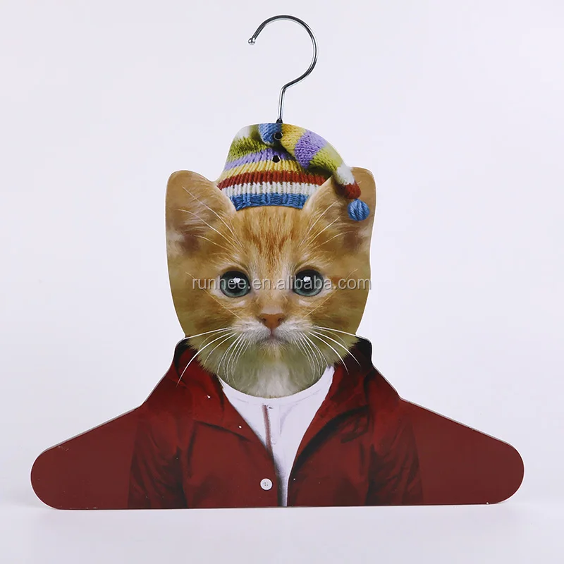 Cartoon Cat Cardboard Hangers Animal Style Paper Hanger Customized Shape