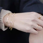 Triangle Name Bracelet 925 Silver 18K Plated Dainty Triangle Ladies Bracelet Gold Jewelry
