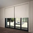 remote control operated fire proof blackout fabric electric roller blinds