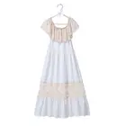 Baby girl short sleeve white lace dress long maxi dress baby girl clothing