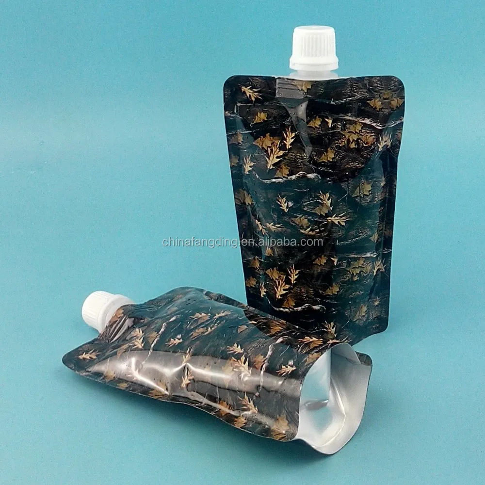 8oz Plastic Aluminum Foil Alcohol Flask; Custom Printed Wine Flask