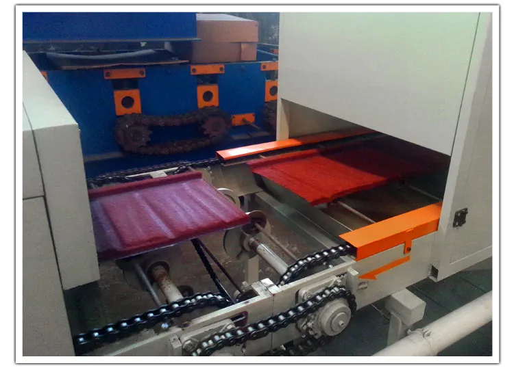 Color stone coated metal tile production line