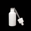30ml dropper bottle color matt white glass with paper tube 30ml essential oil bottels and dropper