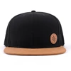 Classic two tone fitted cotton 5 panel snapback hat