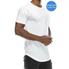 Super Soft Cotton New Design Mens Irregular Blank White T Shirts Plain Long Tee Shirts