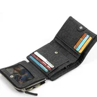 Fashion Teenagers Boys Wallet Utility Men's Canvas Trifold Wallet