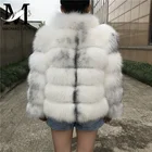 Latest Fashion Designs Ladies Winter Real Fox Fur Clothing Custom Made Colored Fur Coats Fox