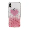 Epoxy Resin Bead Heart Cloud Impact Mobile Cell Phone Case For iPhone X Case