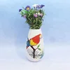 Tropical birds design ceramic flower vase home/office decor