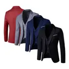 Cheapest Men's Slim Business Formal Wedding Coat 3-Piece Leisure Blazer Solid Suit