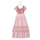 2019 kids fashionable clothing boutique baby girl bohemian long maxi lace dress hand smocked baby clothing