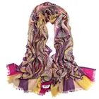 Paisley design Color Women Luxury Blanket Wrap Cashmere Woven Scarf
