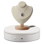 ComXim 20cm White Remote Control Direction Angular Speed Jewelry Show Turntable Photography Automatic Turntable