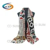 Rayon fabric printed scarf cotton viscose with fringe