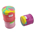 Food grade double lid airtight round tea tin can