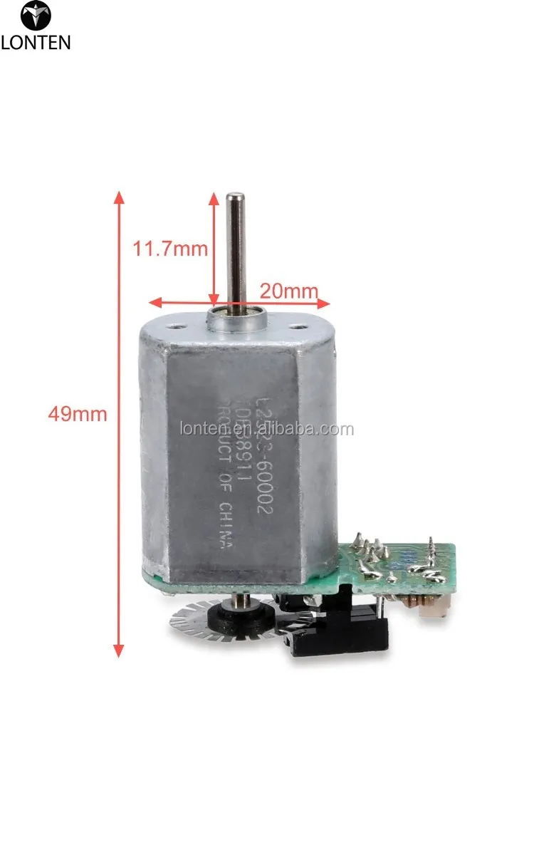 1pc 130 Motor DC 6V-12V 7800RPM Metal Speed Encoder Tachometer Motor AB Phase 49mm Length