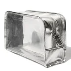 PVC transparent cosmetic bag fashion plain see through wash bag pouch