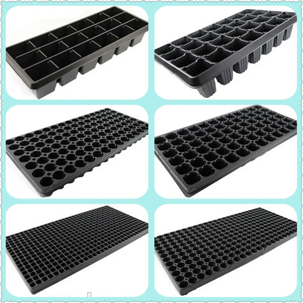 Garden Germination Seed Starter Tray,Polystyrene Plastic Rice Seedling Tray,Nursery Plug Flower