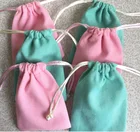 Jewelry gifts drawstring custom printed velvet pouch bag