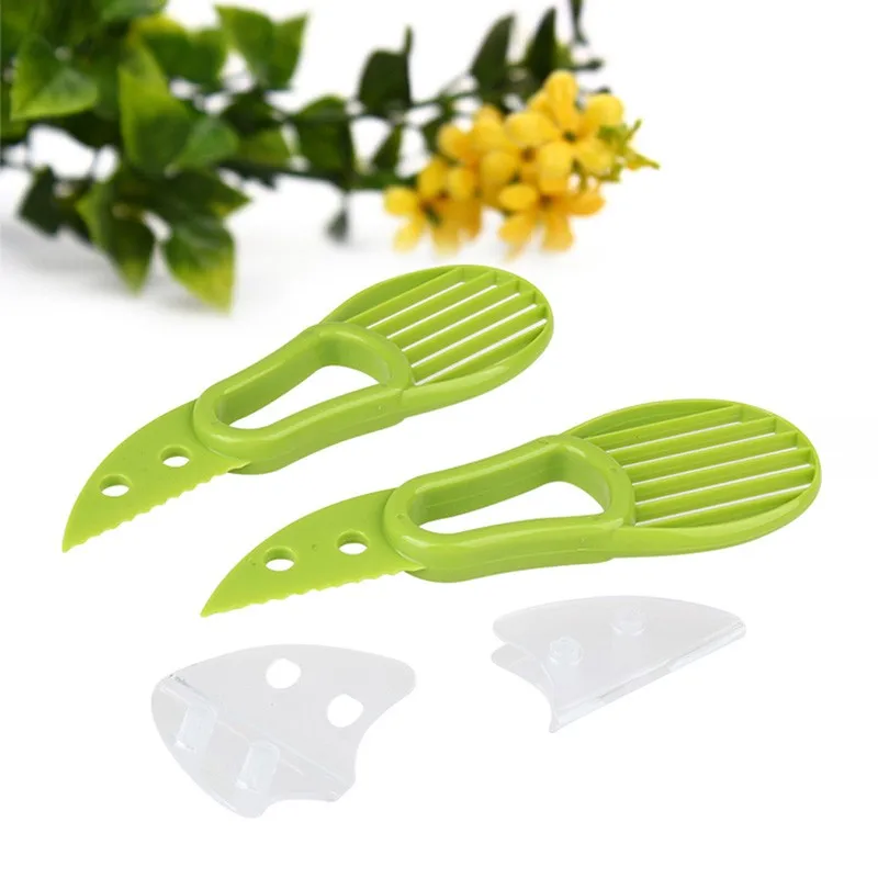 3 In 1 Avocado Cutter Tool Slicer Cut In Half To Take Nuclear Peeler Scoop Green Tool Knife Cook Cutter Peeler Knife Tool KC1470