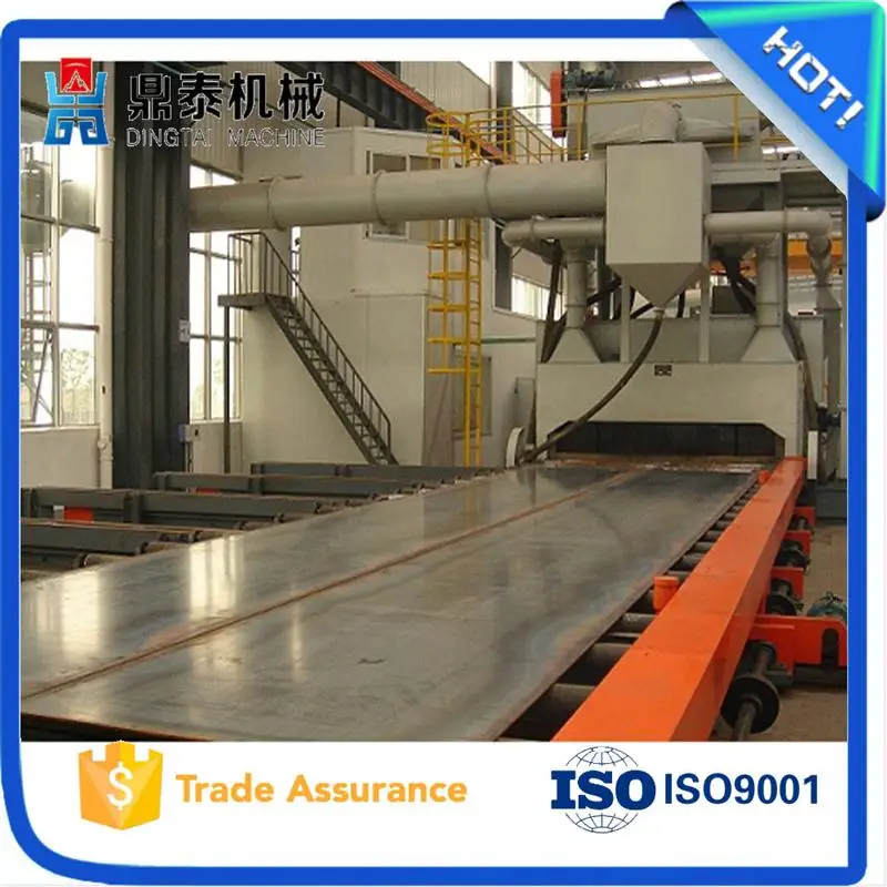 Q69 steel plate shot blasting machine, rust remover machine