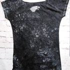 Custom T shirt Printing Women Black cotton Vintage Washed T shirt for lady