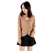 Wholesale Cheap Classic Autumn Spring V Neck Tops Light Weight Sweater Cardigan for Women