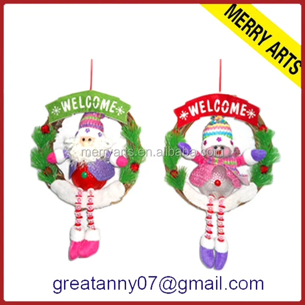 customized pinecones hanging jingle bell unique christmas wreath