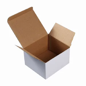 low cost flat pack empty gift boxes corrugated kraft paper a