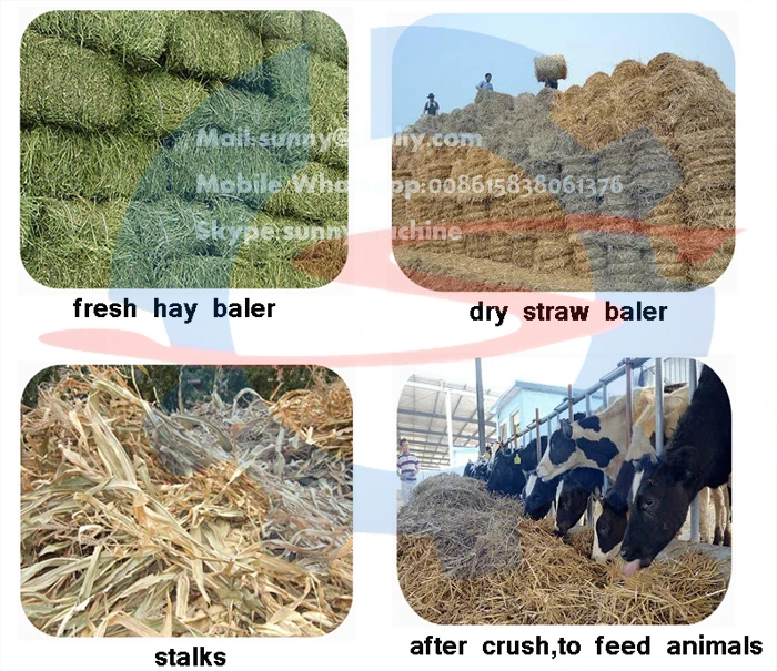 high capacity straw bale rotary cutter/grass bale