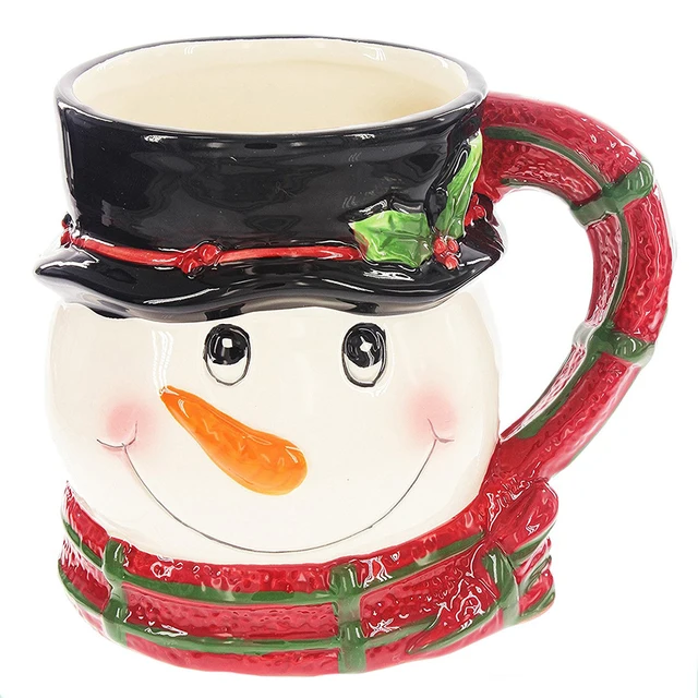 snowman ceramic stoneware christmas mug