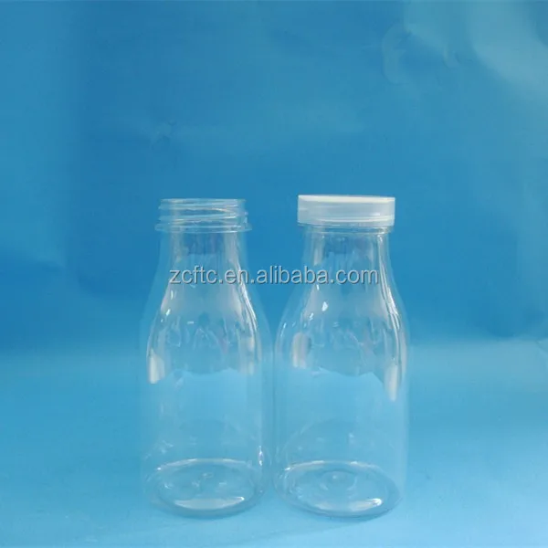 Clear Plastic Milk Bottles,300ml,340ml Pet Milk Bottle With Lids,New Style Plastic Milk Bottle