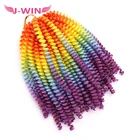 8 Inch Synthetic Crochet Braids Hair Wholesale Braiding Hair Ombre Colorful Spring Twist Hair