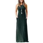 China clothing factory custom design plain long maxi dress for ladies