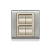 Factory Customized New Stainless Steel PC Panel Wall Switch 4 Gang 1 Way electrical light Switch