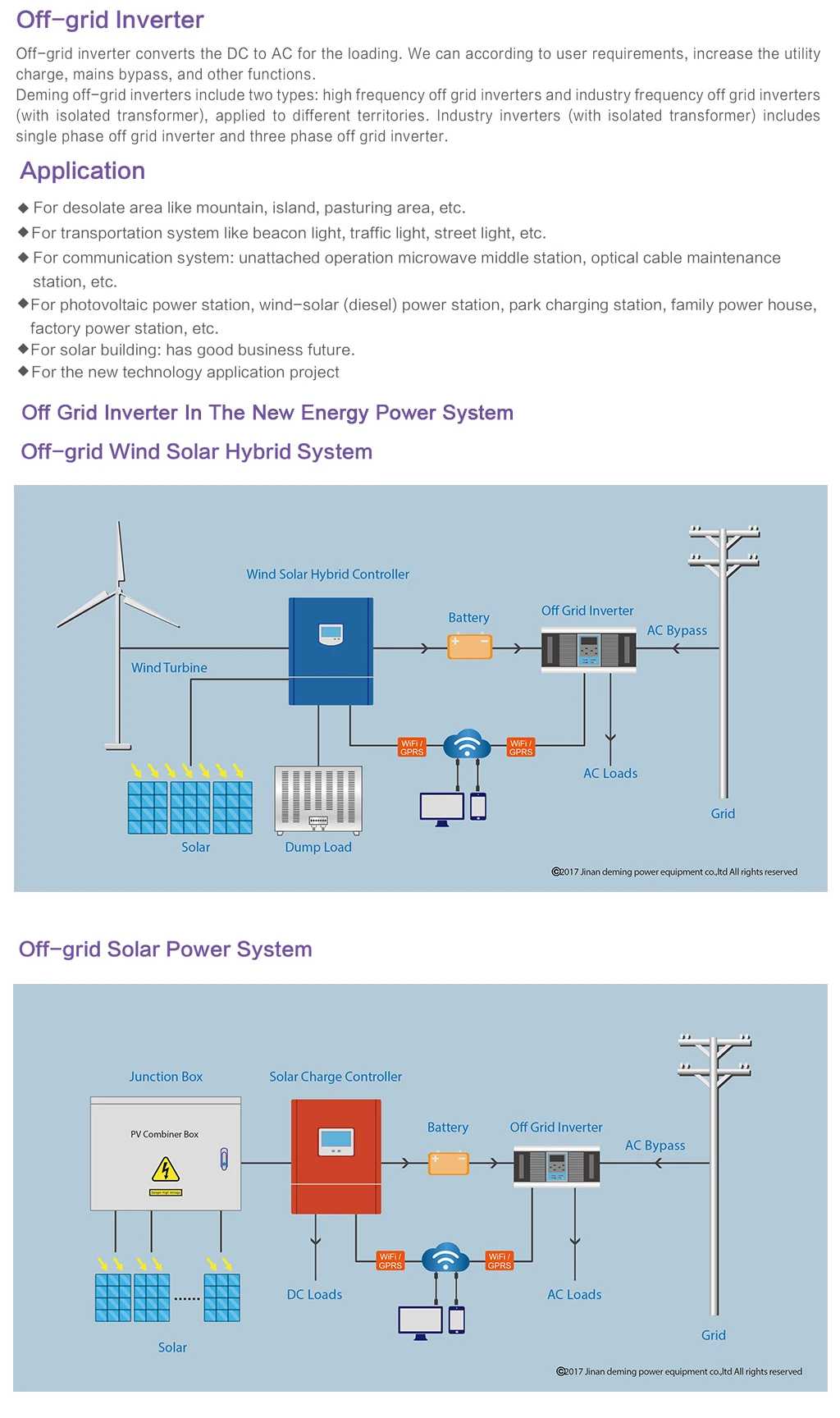 75kva Three Phase Solar Power Inverter Solar Power System With