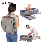 Changing station 3 in 1 diaper bag baby changing diaper bag waterproof portable baby bed travel organizer satchel
