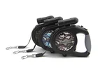 8M Retractable dog leash with flashing leash and lead