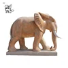 large animal sculptures garden decoration polishing life-size marble elephant statues for sale MASL-027