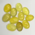 Cabochon AAA Grade Yellow Agate Cabochon Gemstone Yellow Chalcedony Oval