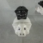 Black ODM custom pig shape ceramic coin piggy bank